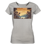 Vintage Hawaii Beach Earth Tones - Ladies Organic Shirt (meliert)