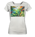 Expressionistische Ekstase von Hawaii-Palmen  - Ladies Organic Shirt (meliert)