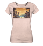 Vintage Hawaii Beach Earth Tones - Ladies Organic Shirt (meliert)