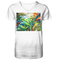 Expressionistische Ekstase von Hawaii-Palmen  - Mens Organic V-Neck Shirt