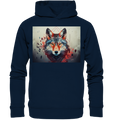 Wolf mit geometrischen Mustern - Organic Fashion Hoodie