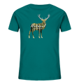 Bio-Baumwoll T-Shirt Kinder | nachhaltig, vegan & fair | Hirsch (Ozeantiefe) | Phaedera UG