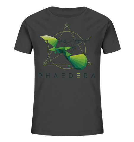 Bio-Baumwoll T-Shirt für Kinder | Kolibri D (Anthrazit) | Phaedera UG