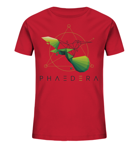 Bio-Baumwoll T-Shirt für Kinder | Kolibri D (Rot) | Phaedera UG