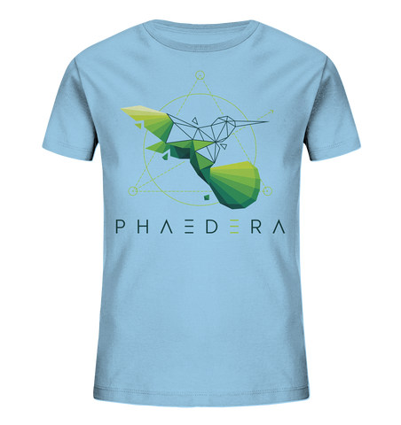 Bio-Baumwoll T-Shirt für Kinder | Kolibri D (Himmelblau) | Phaedera UG