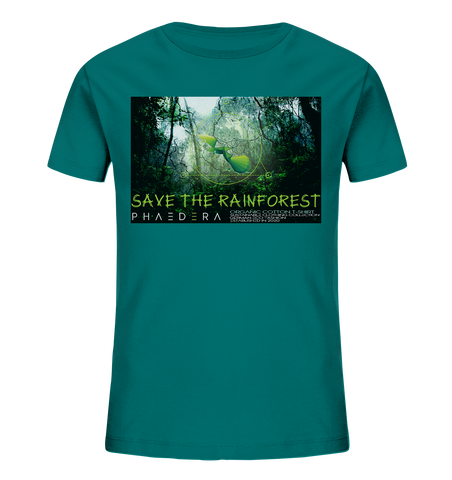 Bio-Baumwoll T-Shirt Kinder | nachhaltig, vegan, fair | Rainforest (Ozeantiefe) | Phaedera UG