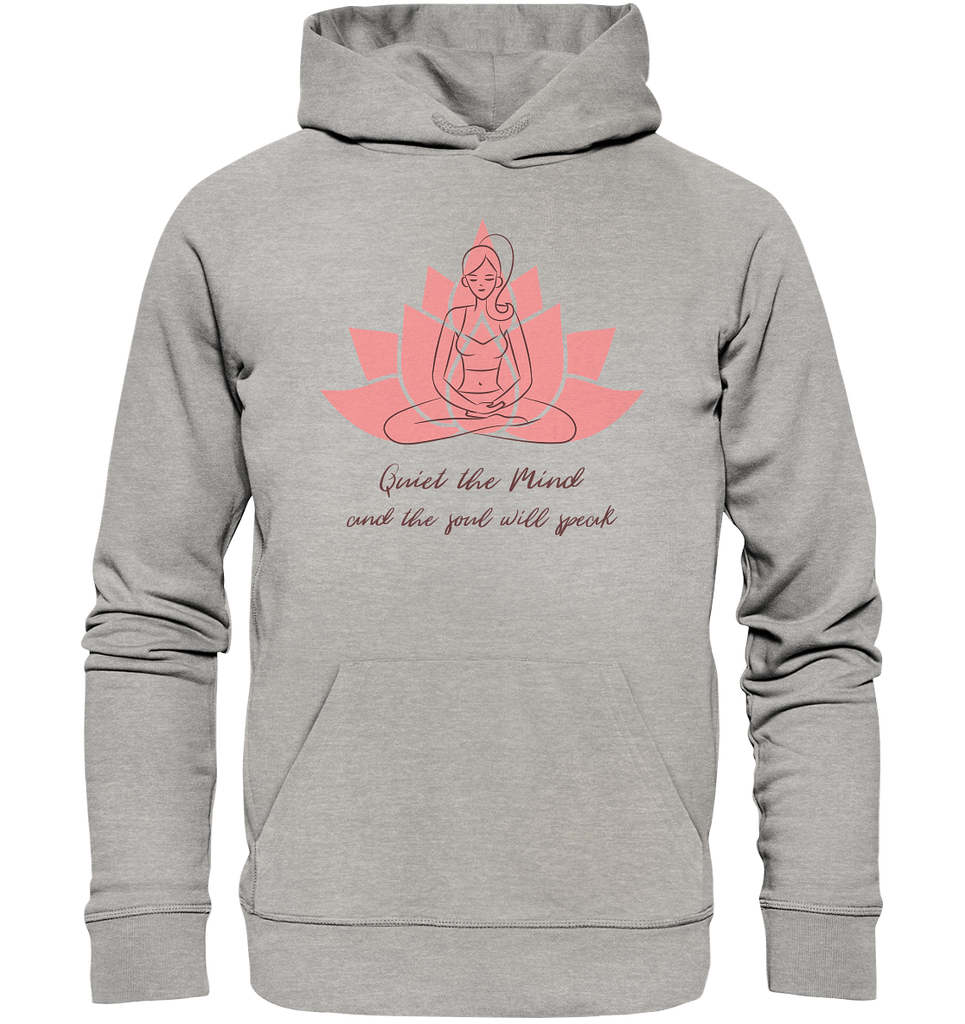 Nachhaltiger Hoodie für Damen | Meditation (Grau meliert) | Phaedera UG