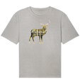 Bio Shirt (relaxed) ✅ nachhaltig, vegan & faires T-Shirt | Hirsch (Grau meliert) | Phaedera UG