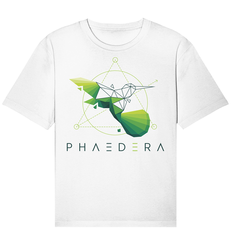 Bio Shirt (relaxed) | nachhaltig, vegan & faires T-Shirt | Kolibri D (Weiß) | Phaedera UG