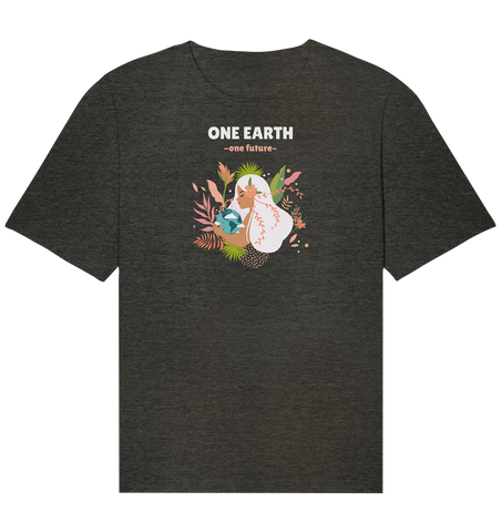 Bio Shirt (relaxed) | nachhaltig, vegan & faires T-Shirt | One Earth (Dunkelgrau meliert) | Phaedera UG