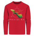 Bio Sweatshirt für Herren | nachhaltig fairer Pullover | Kolibri H (Rot) | Phaedera UG