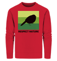 Bio Sweatshirt für Herren | nachhaltiger & fairer Pullover | Nature (Rot) | Phaedera UG