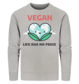 Bio Sweatshirt für Herren | nachhaltiger & fairer Pullover | Vegan (Grau meliert) | Phaedera UG