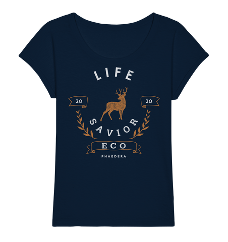 Nachhaltiges Slub-Shirt | fair, vegan & Bio-Baumwolle | Savior (Navyblau) | Phaedera UG