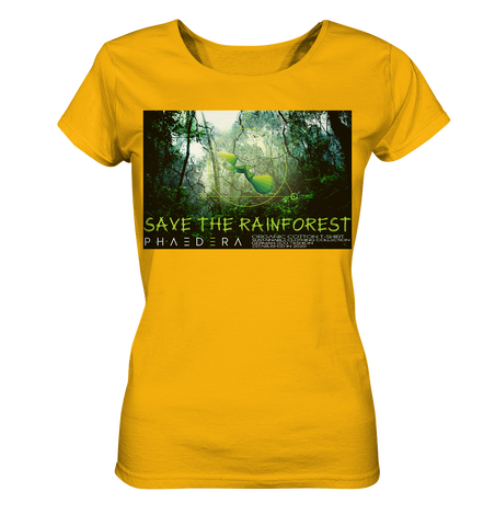 Nachhaltiges T-Shirt Damen | 100% Bio-Baumwolle | Rainforest (Spektralgelb) | Phaedera UG