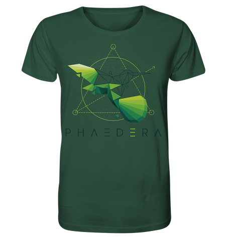 Nachhaltiges T-Shirt | faire & vegane Bio-Baumwolle | Kolibri D (Flaschengrün) | Phaedera UG