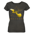 Nachhaltiges T-Shirt für Damen | faire Bio-Baumwolle | Kolibri G (Dunkelgrau meliert) | Phaedera UG