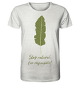 Nachhaltiges T-Shirt meliert | fair vegan Bio Baumwolle | Natural (Creme-Grau meliert) | Phaedera UG