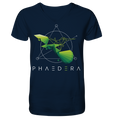 Nachhaltiges T-Shirt V-Ausschnitt Herren | bio & vegan | Kolibri H (Navyblau) | Phaedera UG