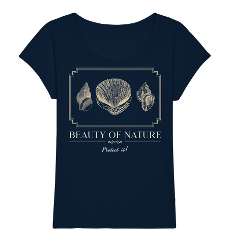 Slub Shirt nachhaltig | vegan, fair, 100% Bio-Baumwolle | Strand (Navyblau) | Phaedera UG