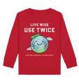 Sweatshirt für Kinder kaufen ☀ Bio-Wear Pullover | Grüne Erde (Rot) | Phaedera UG