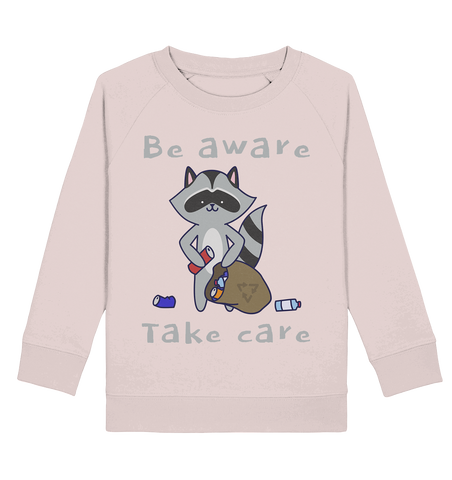 Sweatshirt für Kinder kaufen ☀ Pullover Bio-Wear | Waschbär (Bonbonrosa) | Phaedera UG