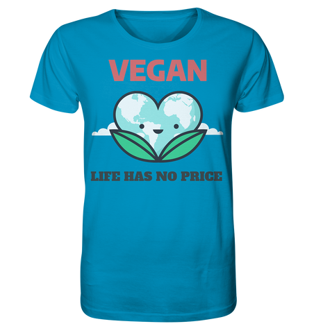 T-Shirt nachhaltig kaufen | vegan & fair Bio-Baumwolle | Vegan (Azur) | Phaedera UG