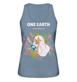 Tank-Top Damen | nachhaltig faire Bio-Baumwolle | One Earth (Mittelblau meliert) | Phaedera UG