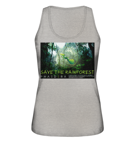 Tank-Top für Damen | nachhaltig faire Bio-Baumwolle | Rainforest (Grau meliert) | Phaedera UG