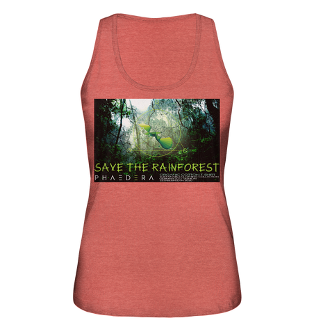 Tank-Top für Damen | nachhaltig faire Bio-Baumwolle | Rainforest (Mittelrot meliert) | Phaedera UG