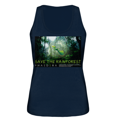 Tank-Top für Damen | nachhaltig faire Bio-Baumwolle | Rainforest (Navyblau) | Phaedera UG