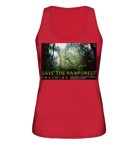 Tank-Top für Damen | nachhaltig faire Bio-Baumwolle | Rainforest (Rot) | Phaedera UG