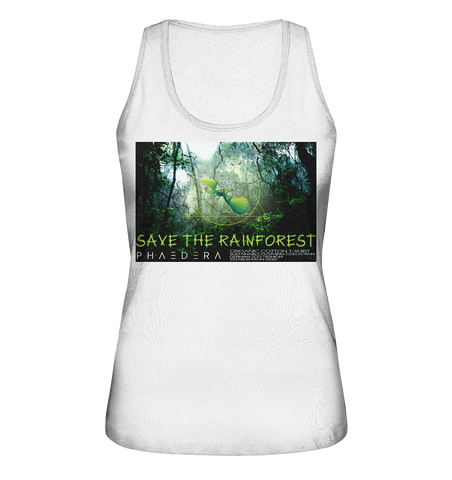 Tank-Top für Damen | nachhaltig faire Bio-Baumwolle | Rainforest (Weiß) | Phaedera UG