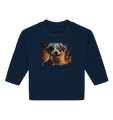 Hund gemalt - Baby Organic Sweatshirt