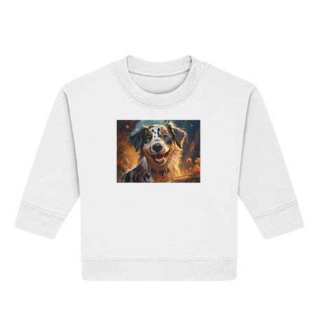 Hund gemalt - Baby Organic Sweatshirt