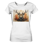 Hirsch-Waldgeist in Herbstfarben - Ladies Organic Basic Shirt