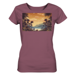 Vintage Hawaii Beach Earth Tones - Ladies Organic Shirt