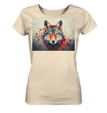 Wolf mit geometrischen Mustern - Ladies Organic Shirt