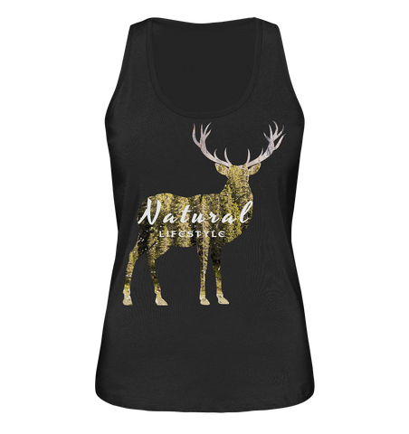 Organic cotton tank top for women, fair and vegan produced - Natural Lifestyle Deer | Phaedera