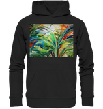 Expressionistische Ekstase von Hawaii-Palmen  - Organic Hoodie