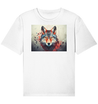 Wolf mit geometrischen Mustern - Organic Relaxed Shirt