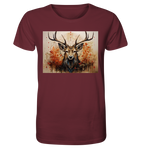 Hirsch-Waldgeist in Herbstfarben - Organic Shirt