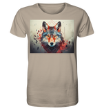 Wolf mit geometrischen Mustern - Organic Shirt