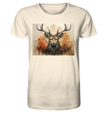 Hirsch-Waldgeist in Herbstfarben - Organic Shirt