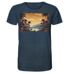 Vintage Hawaii Beach Earth Tones - Organic Shirt (meliert)
