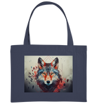 Wolf mit geometrischen Mustern - Organic Shopping-Bag