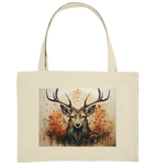 Hirsch-Waldgeist in Herbstfarben - Organic Shopping-Bag