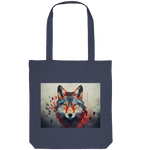 Wolf mit geometrischen Mustern - Organic Tote-Bag