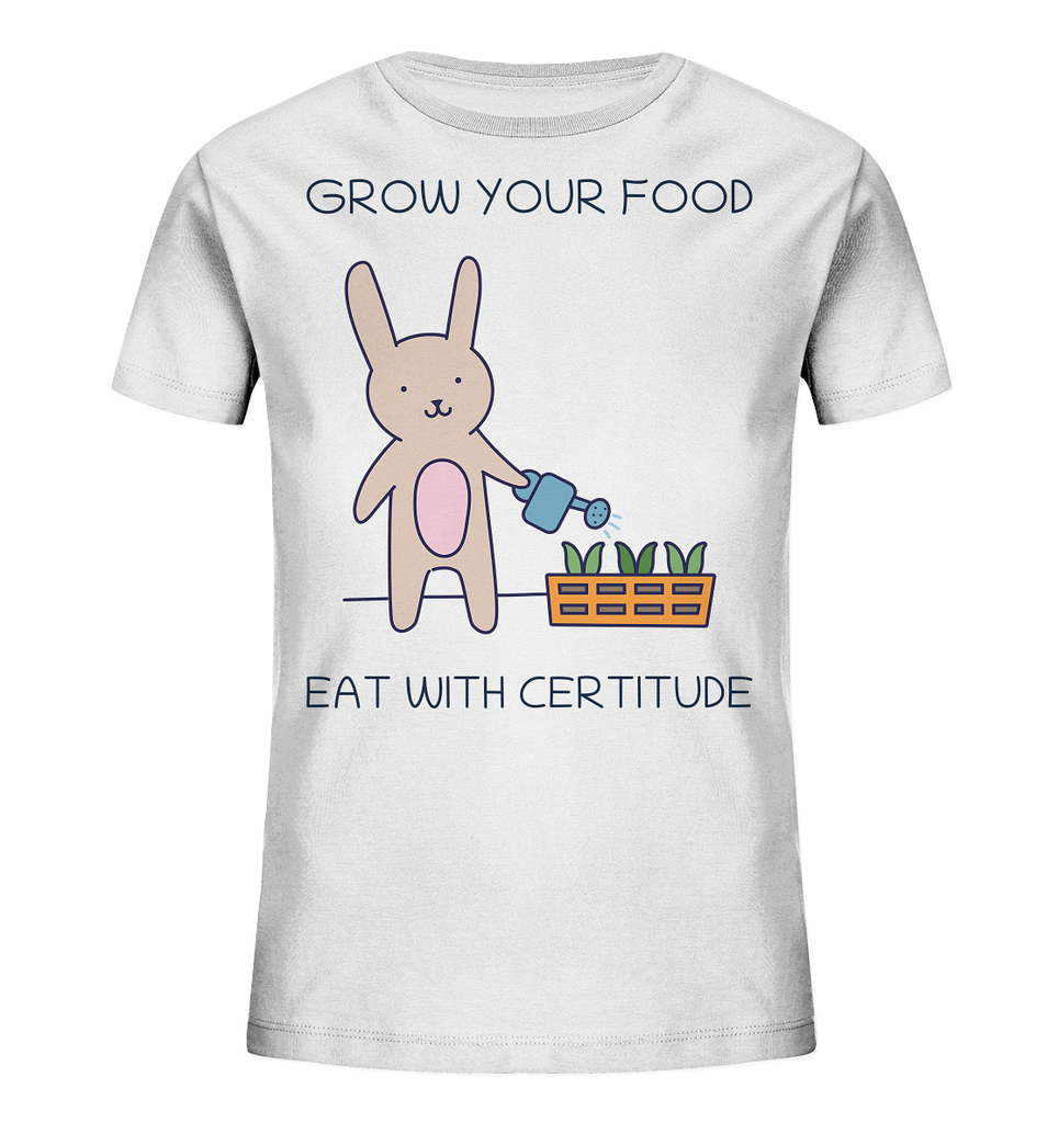Bio-Baumwoll T-Shirt ☀ fair, vegan & nachhaltig | Gärtner-Hase (Weiß) | Phaedera UG