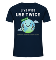 Bio-Baumwoll T-Shirt ☀ fair, vegan & nachhaltig | Grüne Erde (Navyblau) | Phaedera UG